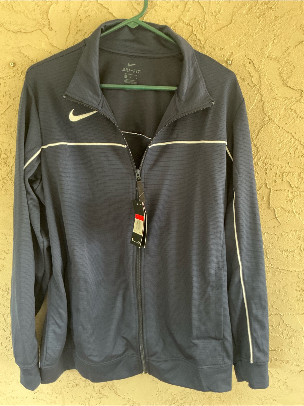 Nike Dri-Fit Men’s Full-Zip Athletic Jacket Navy Size L New